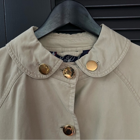 Vintage Y2K Style Juicy Couture Women's Tan Short Trench Coat Jacket Size Medium - Picture 7 of 16